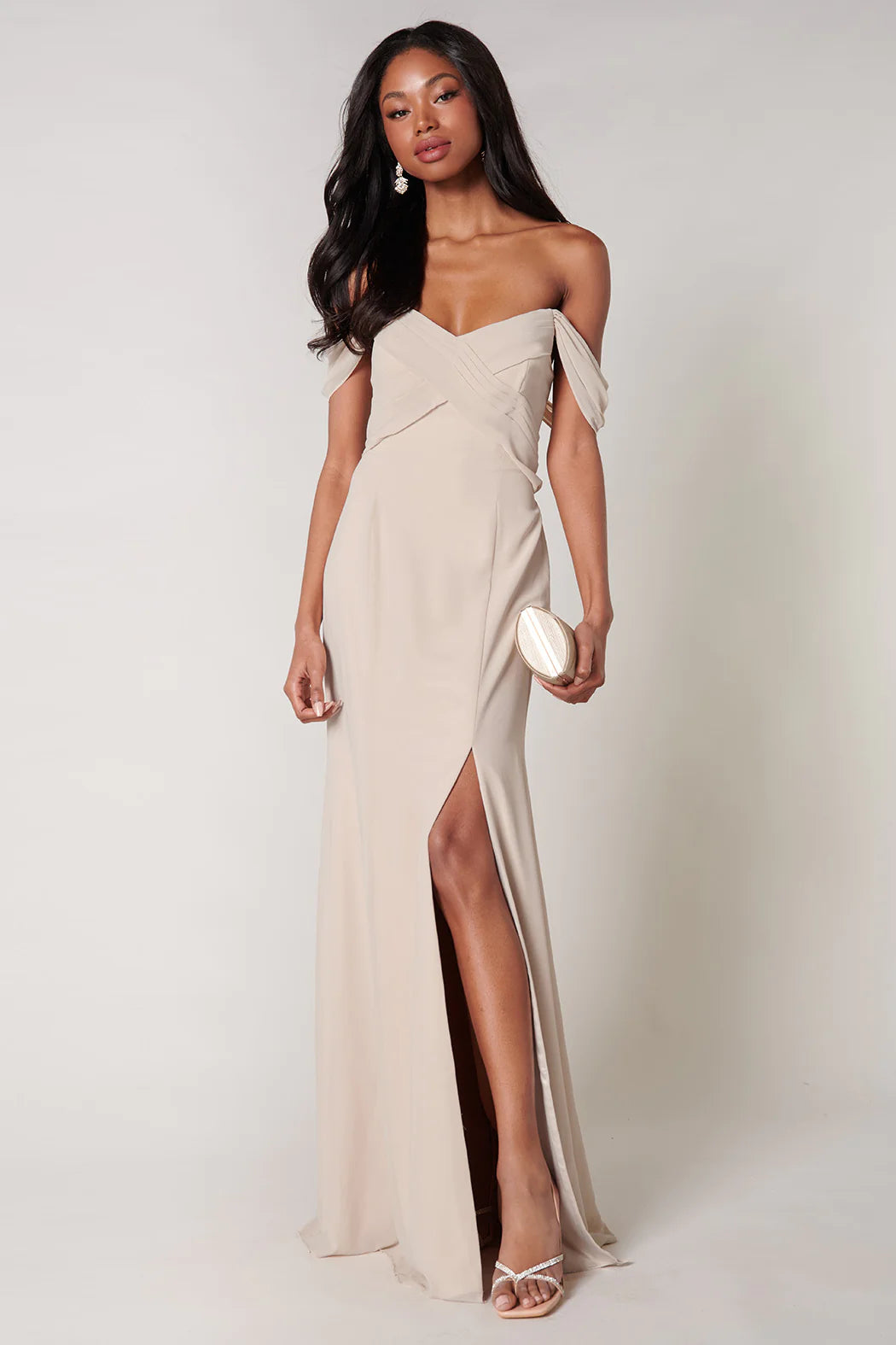 Spellbound Halter Satin Maxi Dress