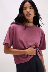 Misty Rose Relaxed Crop Tee Crop Tee