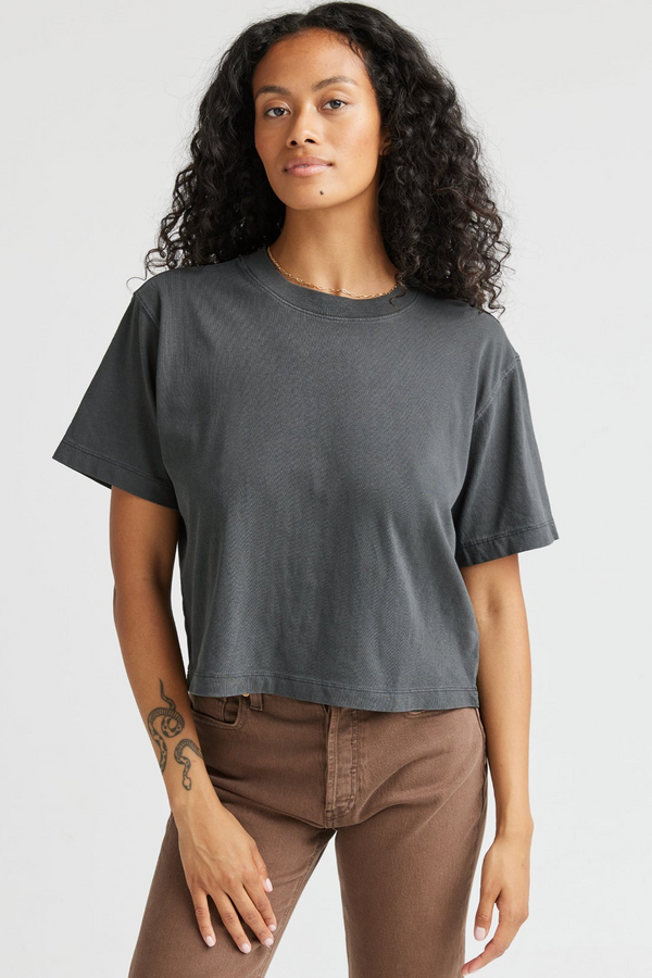 Dark Slate Gray Relaxed Crop Tee Crop Tee