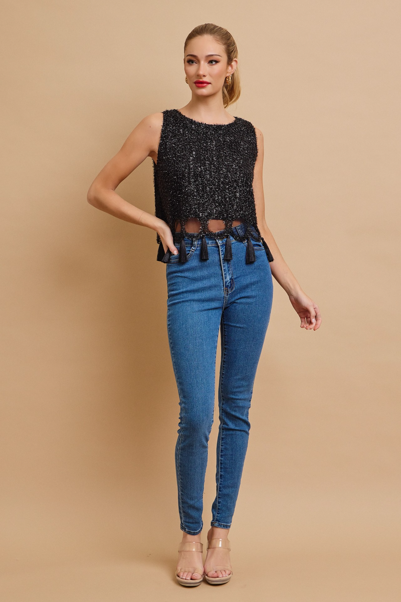 Tan New Year, New Tassel Top Top