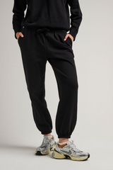 Black Recycled Fleece Classic Sweatpant Pant