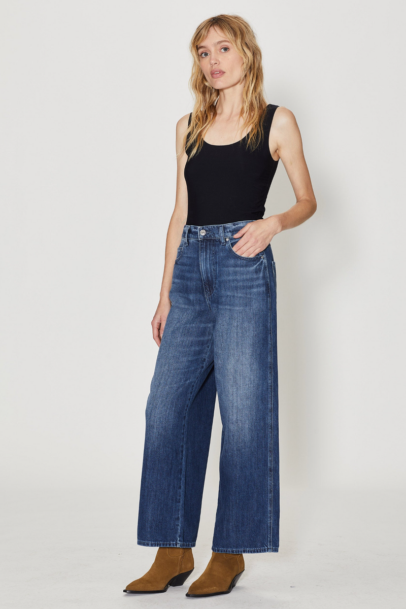 Light Gray Juliette Wide Leg Ankle | Sierra Sky Jeans