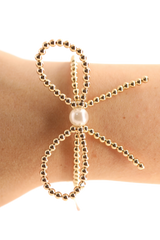 Dark Salmon Gold Bow Bracelet Bracelet