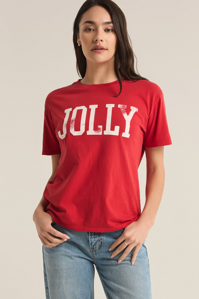 Light Gray Jolly Boyfriend Tee Graphic Tee