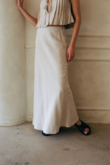 Dim Gray Nell Linen Maxi Skirt Maxi Skirt