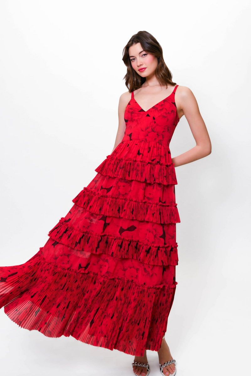 Firebrick Freya Gown Formal Dress