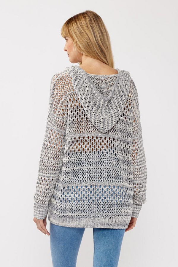 Light Gray Mia Crochet Hoodie Hoodie