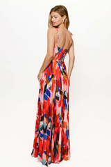 Seashell Ayla Dress | Coral Papier Mache Floral Maxi Dress