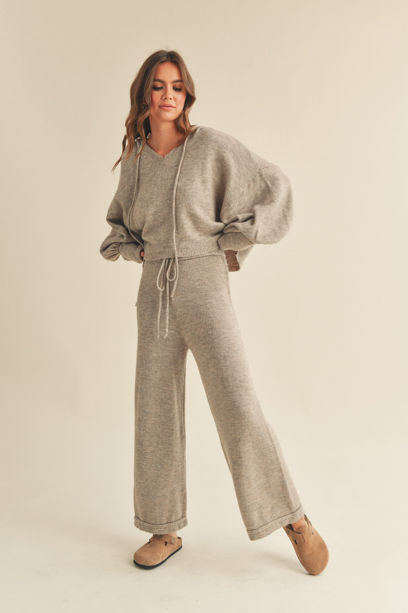 Light Gray Rainy Day Sweater Pant Pant