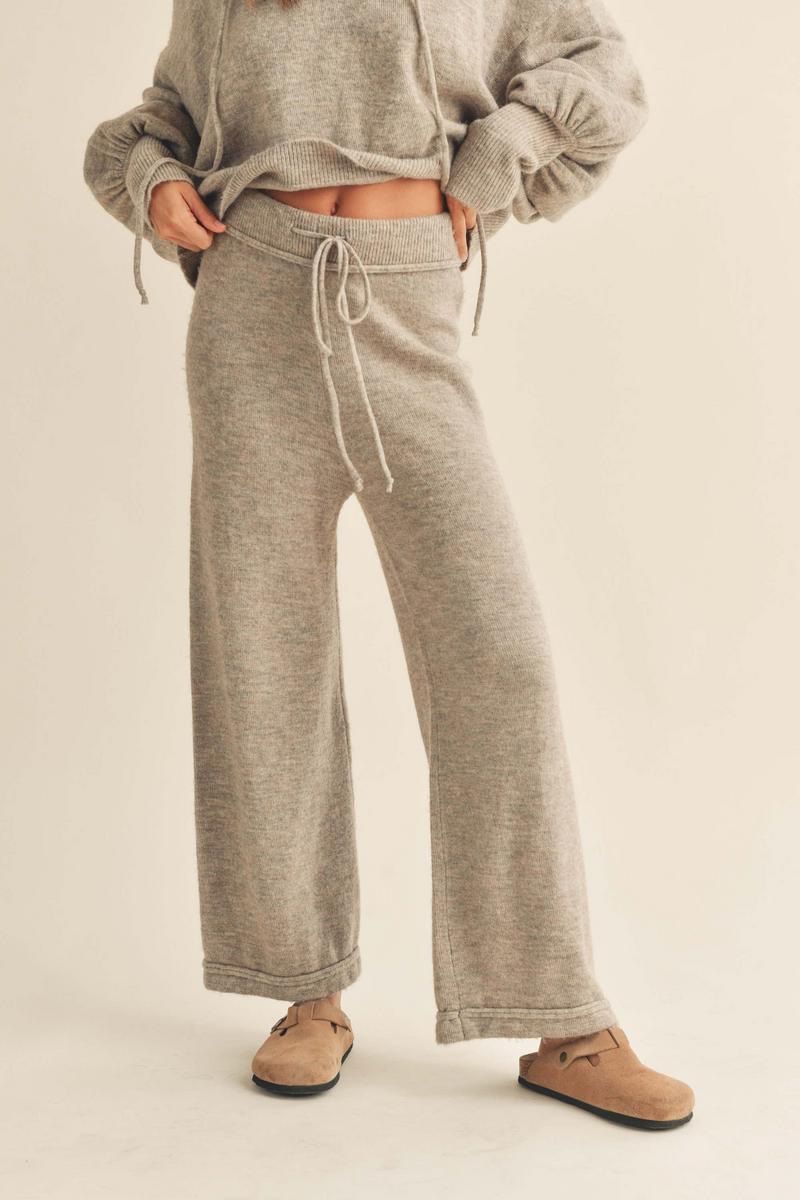 Light Gray Rainy Day Sweater Pant Pant