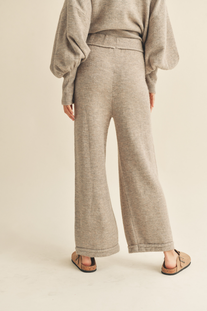 Light Gray Rainy Day Sweater Pant Pant