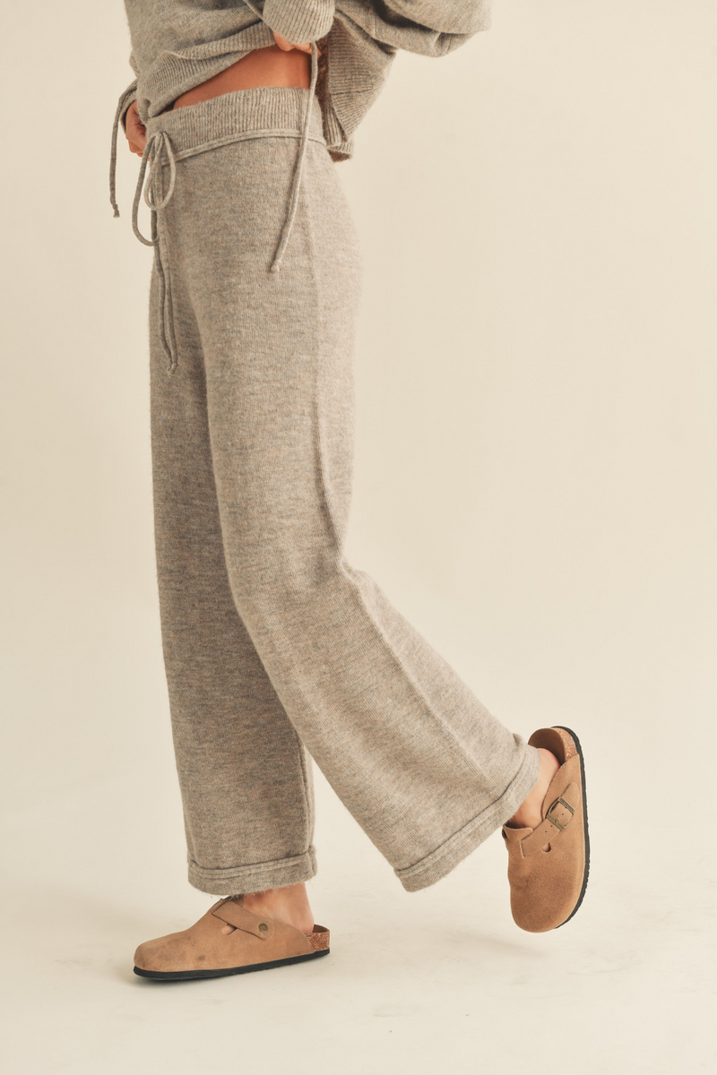 Light Gray Rainy Day Sweater Pant Pant