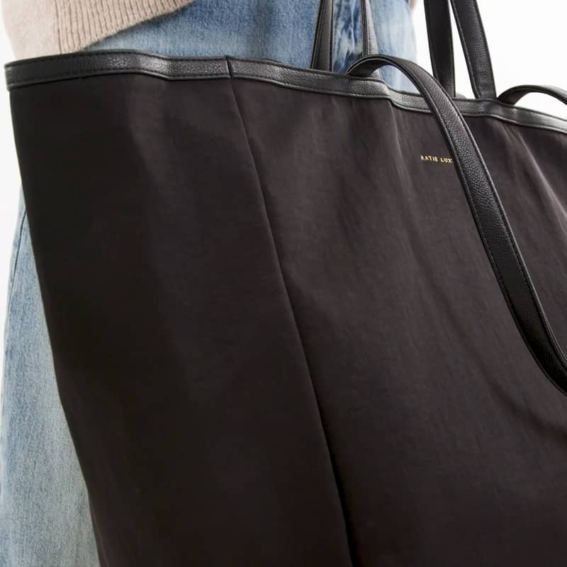 Dark Slate Gray Nylon Luxe Oversized Tote tote bag