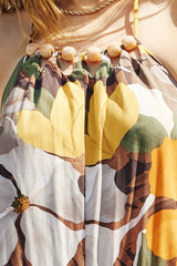 Tan Floral Charm Jumpsuit Jumpsuit