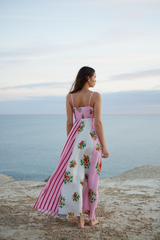 Gray Rue Dress in Multi Bouquet Maxi Dress