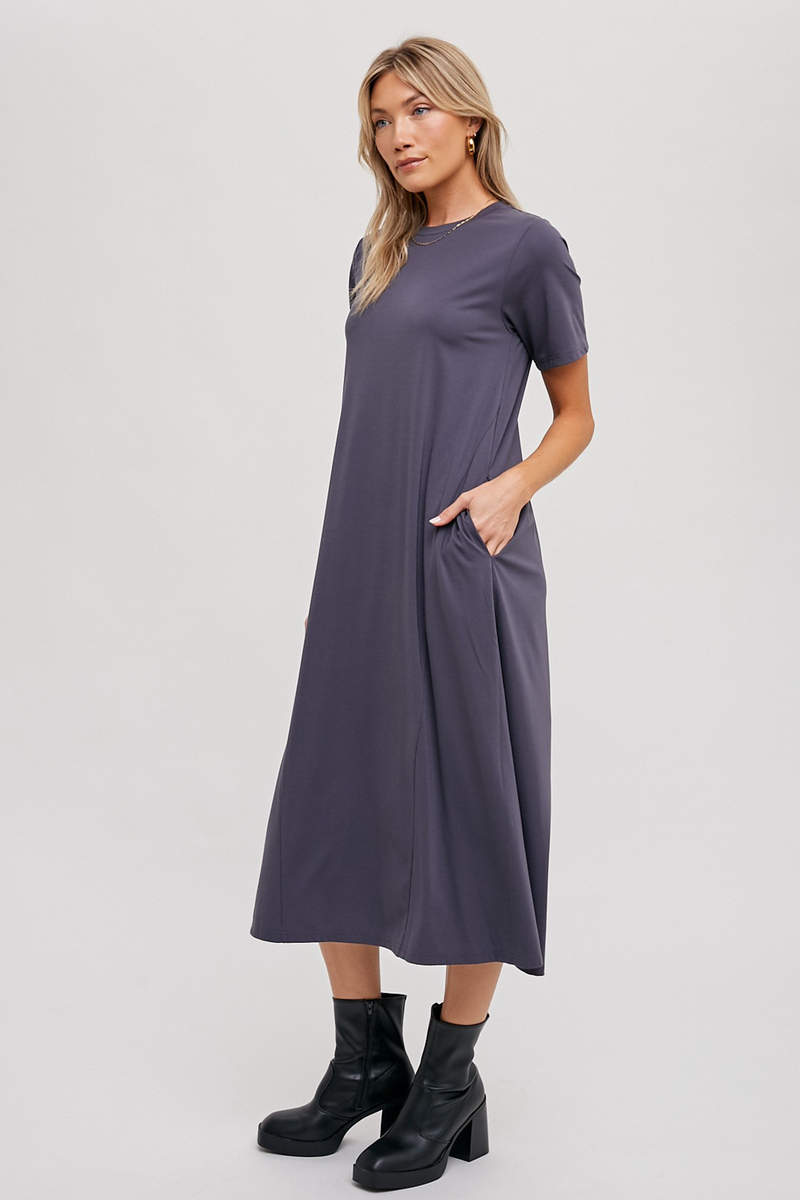 Light Gray O'Neil Midi Dress Midi Dress