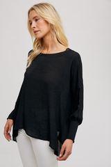 Black Viven Oversized Top top