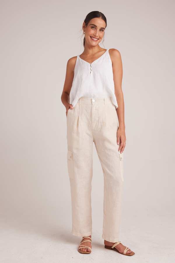 Light Gray Pleated Cargo Trousers trousers