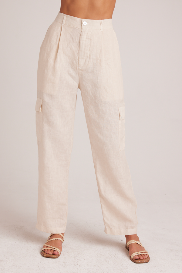 Light Gray Pleated Cargo Trousers trousers