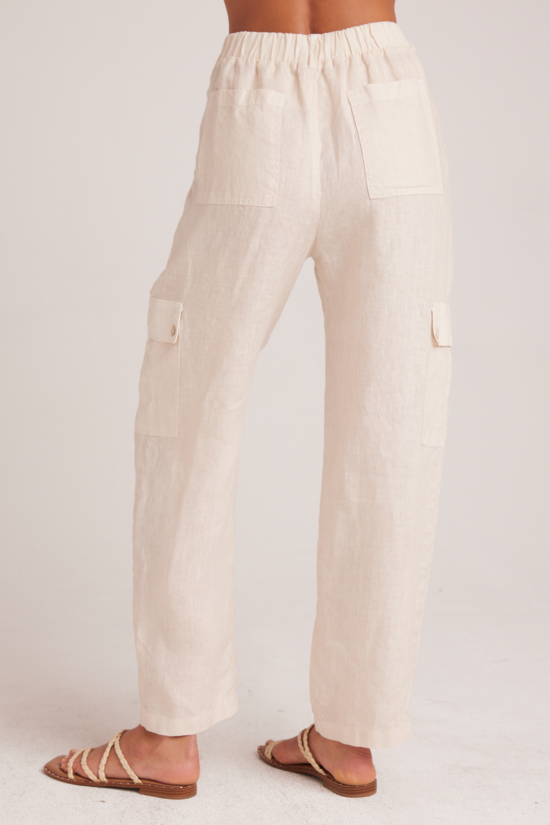 Light Gray Pleated Cargo Trousers