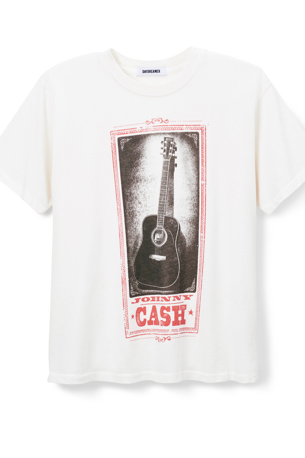 White Smoke Johnny Cash Guitar Weekend Tee Graphic Tee