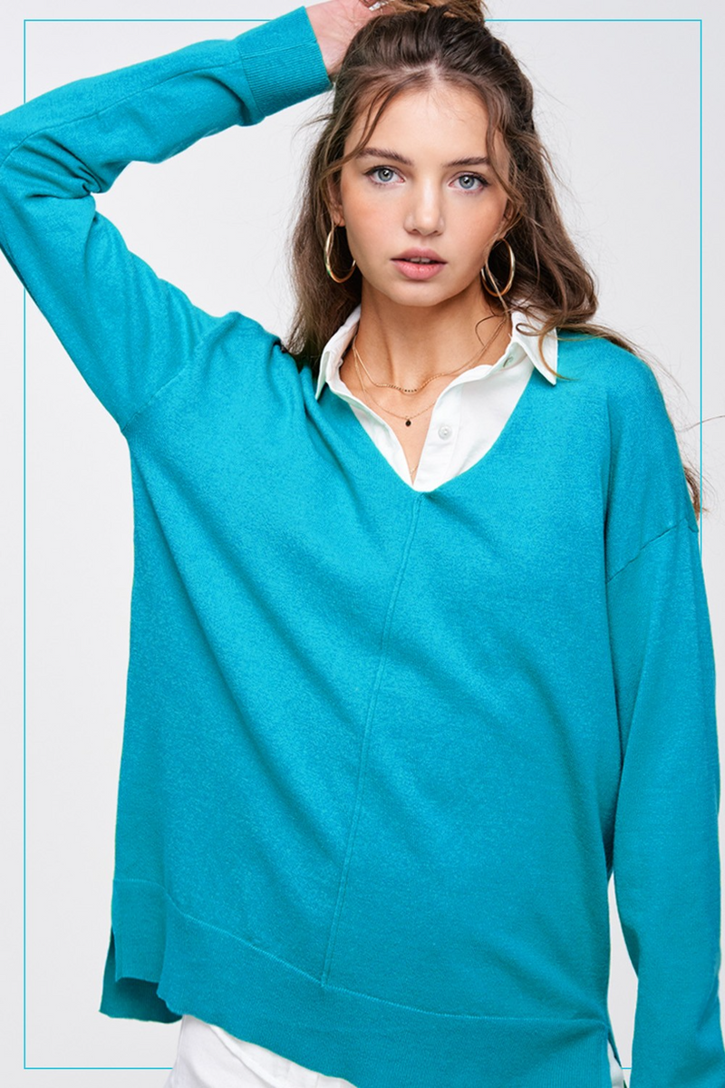 Light Sea Green Dothan Sweater Sweater