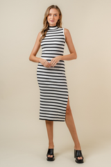 Gray Weston Striped Midi Dress Maxi Dress