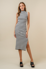 Gray Weston Striped Midi Dress Maxi Dress