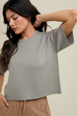 Dark Gray Poplar Sweater Top top