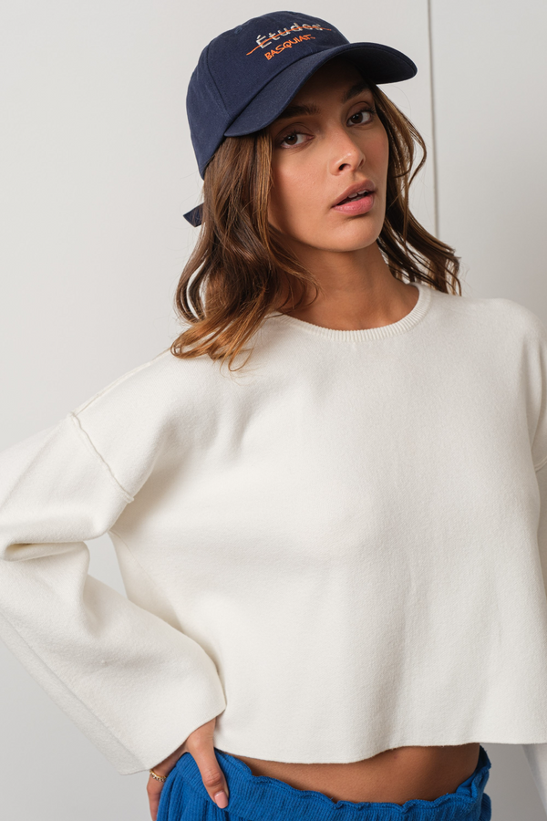 Light Gray Yorkshire Cropped Sweater