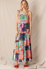 Gray Hawaiian Harmony Maxi Dress Maxi Dress