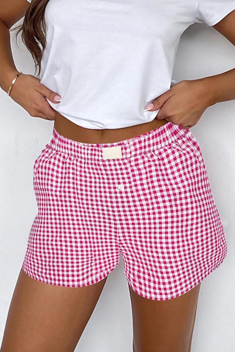 Light Gray Marvin Checkered Shorts short