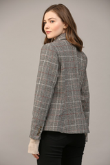 Dark Gray Orleans Plaid Blazer Blazer