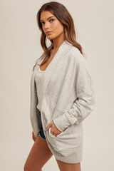 Light Gray Cloud Cocoon Cardigan Cardigan