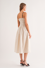 Antique White Lena Midi Dress Midi Dress