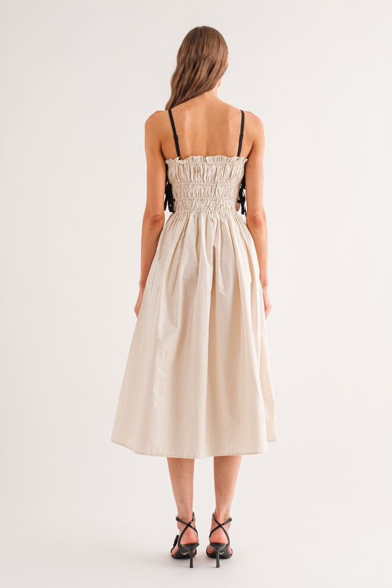 Antique White Lena Midi Dress Midi Dress