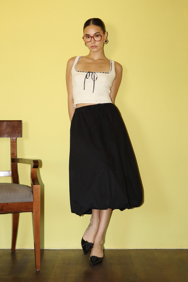 Light Goldenrod Whimsical Breeze Midi Skirt Midi Skirt