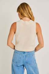 Light Gray SKI Sleeveless Sweater Sweater