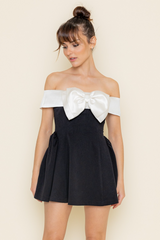 Antique White Bow & Go Mini Dress Mini Dress