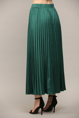 Dark Slate Gray Phoenix Pleated Midi Skirt Midi Skirt