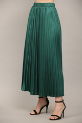 Dark Slate Gray Phoenix Pleated Midi Skirt Midi Skirt