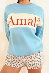 Light Gray Amalfi Embroidery Sweatshirt Sweater