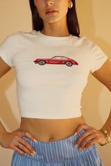 Tan Cruisin' In Style Car Mini Tee Tee