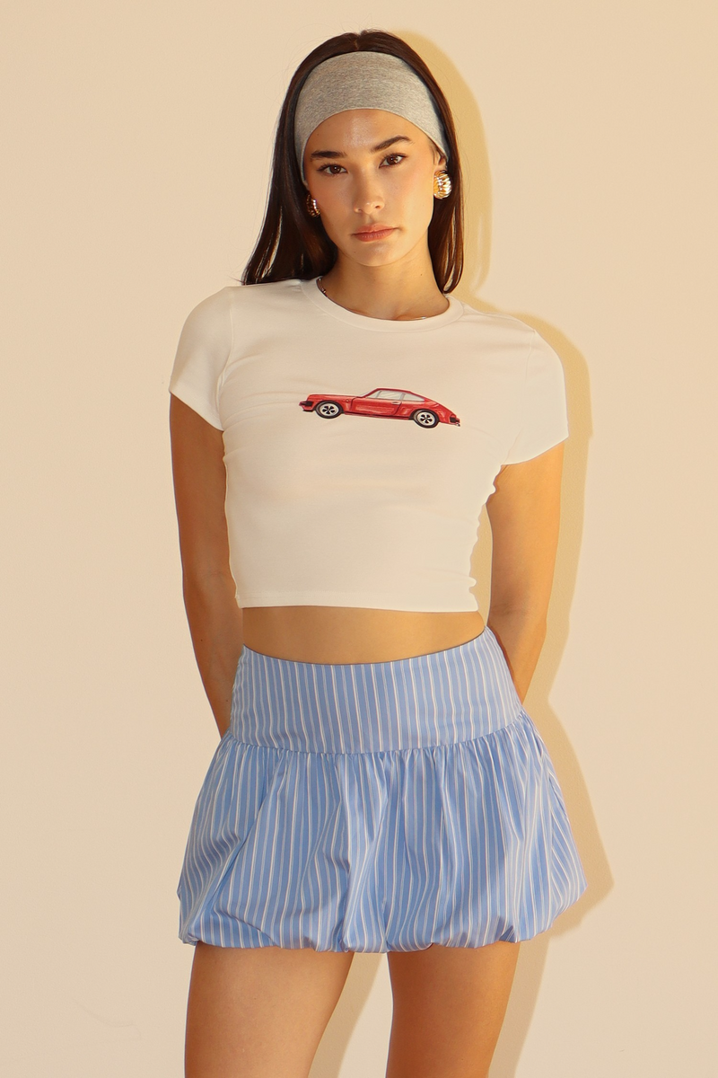 Wheat Cruisin' In Style Car Mini Tee Tee