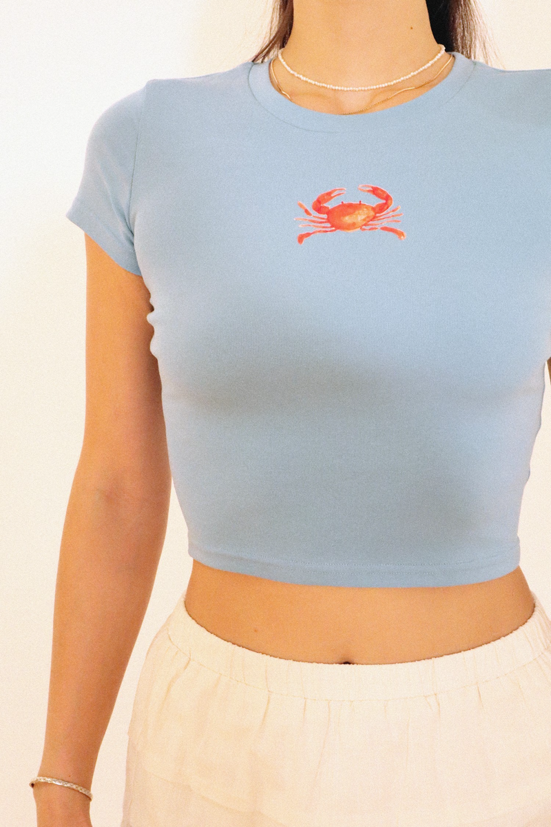 Light Gray Crab It Like It's Hot Mini Tee Tee