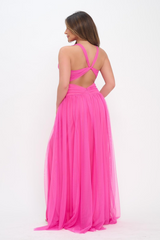 Pale Violet Red Patton Tulle Maxi Dress Maxi Dress