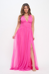 Pale Violet Red Patton Tulle Maxi Dress Maxi Dress