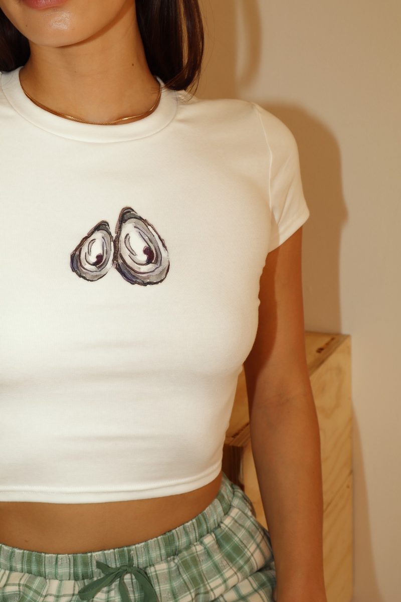 Rosy Brown Crazy About Oysters Mini Tee Tee