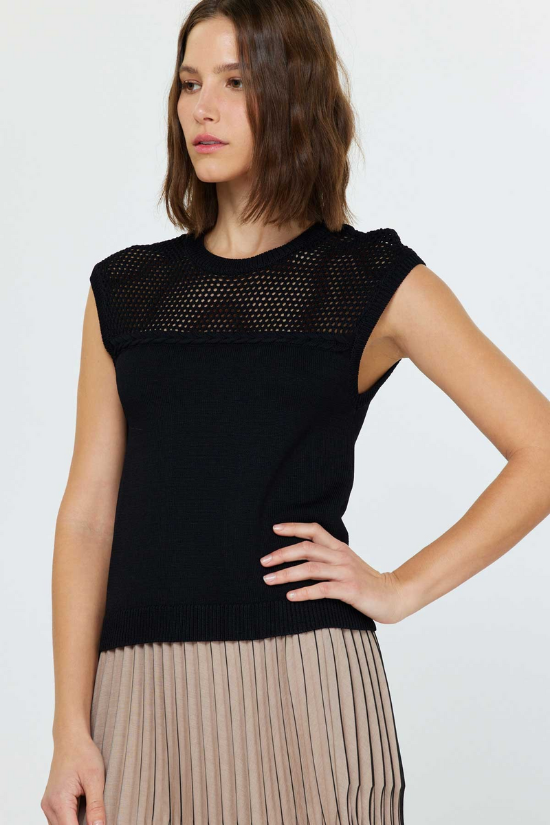 Dee Mesh Sweater Top