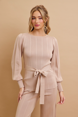 Tan Mellow Moments Two Piece SET Outfit Sets